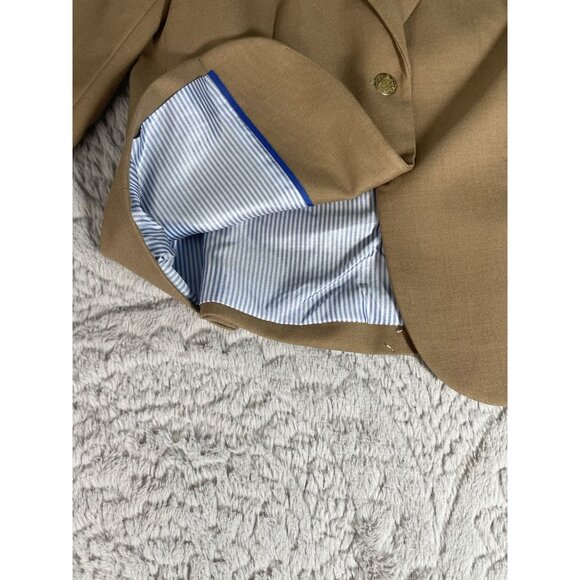 J CREW navy NWOT Schoolboy Blazer Satin Lined Gold Buttons Size 12 never worn - Picture 4 of 9